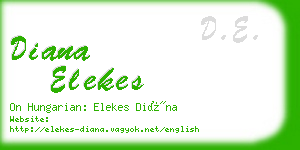 diana elekes business card